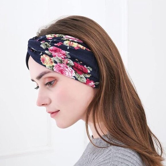Women Headbands 8 Pack Cotton Nylon Elastic Sports Hair Accessories